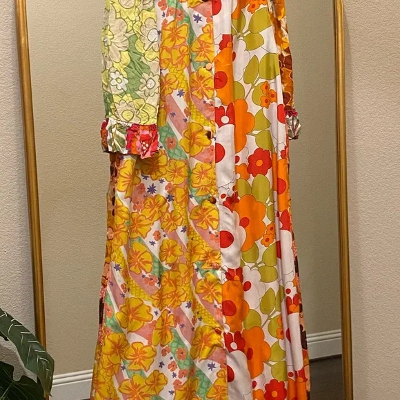 CeliaB Titanite Duster Kaftan in a multicolor floral mixed print Size S - Picture 4 of 13